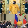 هل اجتمع بوتين بمسؤولين روس مرتدياً الزي الواقي من (كورونا)؟ 