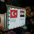 هل رُسِم (علم النظام السوري) على قالب حلوى في مخيم للنازحين بريف حلب؟