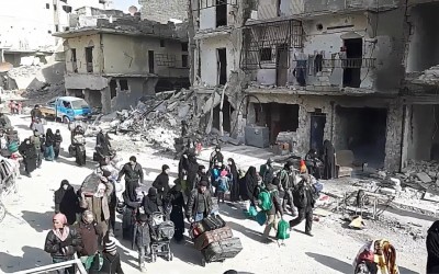 This Video Doesn’t Show Residents of Idlib’s Maarat al-Numan Fleeing Their Homes