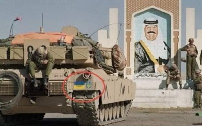 هل تظهر هذه الصورة دبابة أوكرانية خلال غزو العراق؟