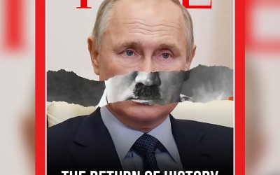 هل شبهت مجلة التايم الأمريكية بوتين بهتلر في غلاف عددها الجديد؟