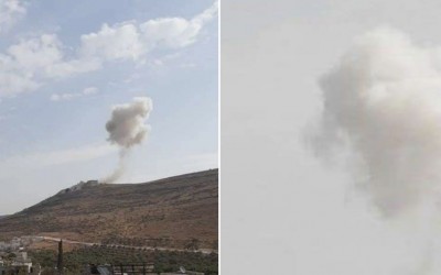 هل تظهر هذه الصور تصدي النظام السوري لصواريخ معادية بريف دمشق؟