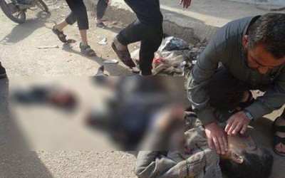 A pro-Syrian regime writer publishes photos of victims killed by Assad and his allies and accuses the opposition of the crime.