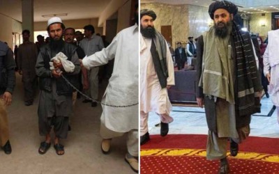 هل دخل قيادي في طالبان قصر كابل بعد 20 عاما من دخوله إليه مقيدا بالسلاسل؟