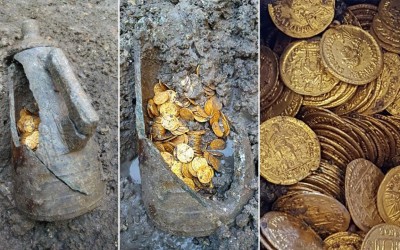 These photos of golden coins not from Efrin