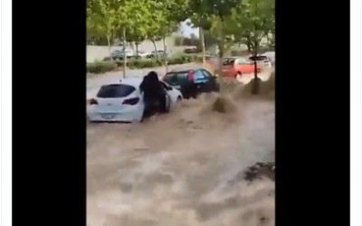الفيديو ليس لفيضانات اجتاحت اليونان مؤخراً