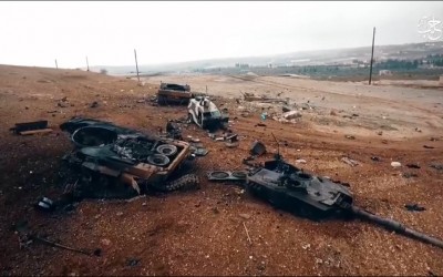 These military vehicles were not destroyed during Operation Olive Branch