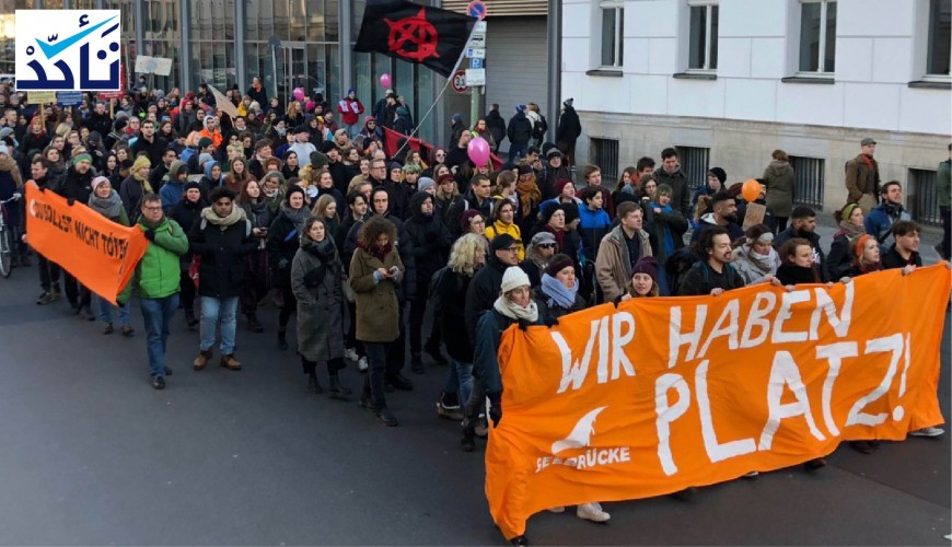 Berlin’de Alman protestocular İdlib’den mülteci getirtilmesini istedi mi? 