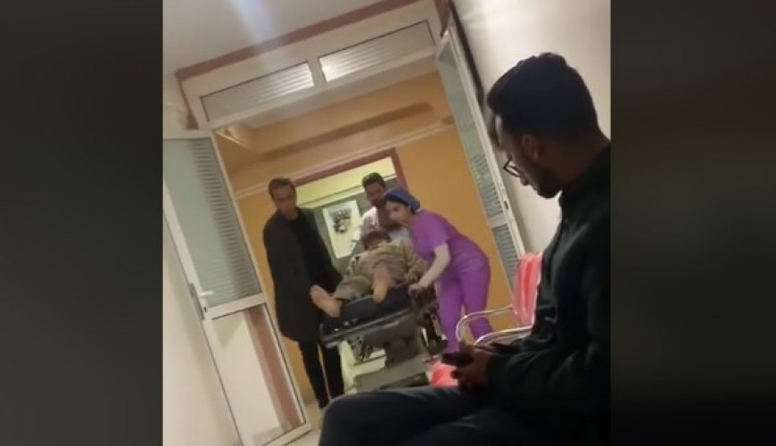 الفيديو من كواليس تصوير فيلم مغربي وليس لمشهد تمثيلي من أحد مستشفيات غزة