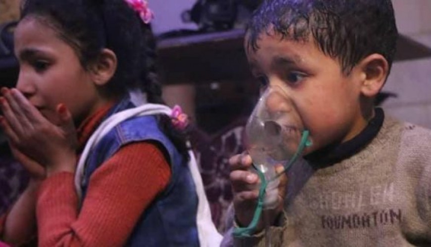 فيديو الأطفال المصابين بضيق تنفس ليس في إدلب