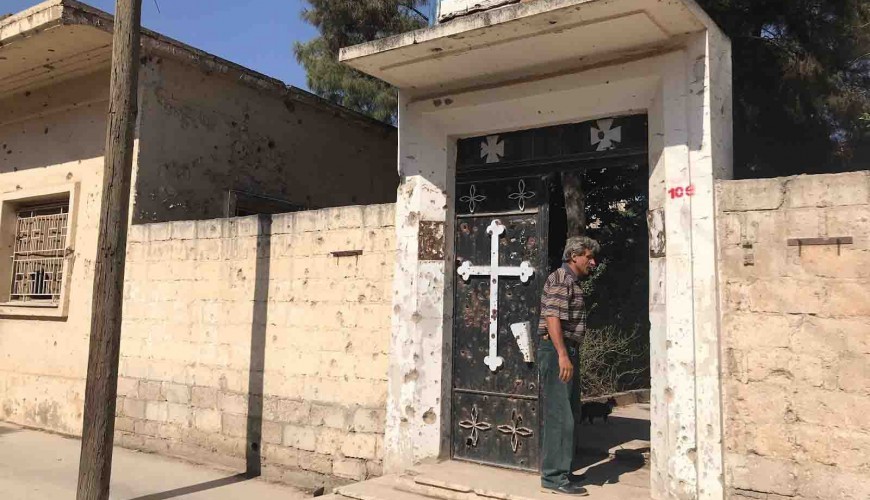 Has the Syrian armed opposition turned the Armenian Church in Ras al-Ain into an animal barn?