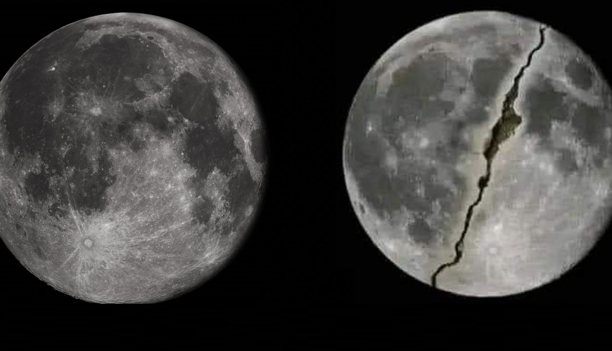 هل نشرت ناسا صوراً تؤكد انشقاق القمر مؤخراً؟