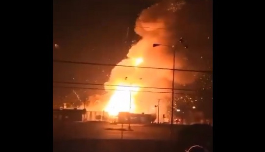 هذا الفيديو ليس لاشتعال النيران جراء استهداف مزعوم لمطار حيفا