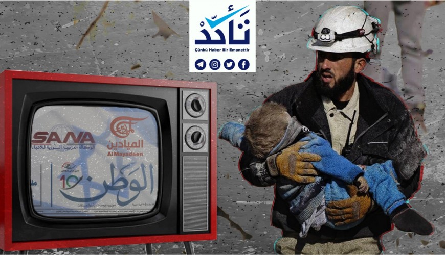 Esad medyası Beyaz Baretliler’in itibarını zedelemek amacıyla İsrail’in kanal 12’nin haberini çarpıttı