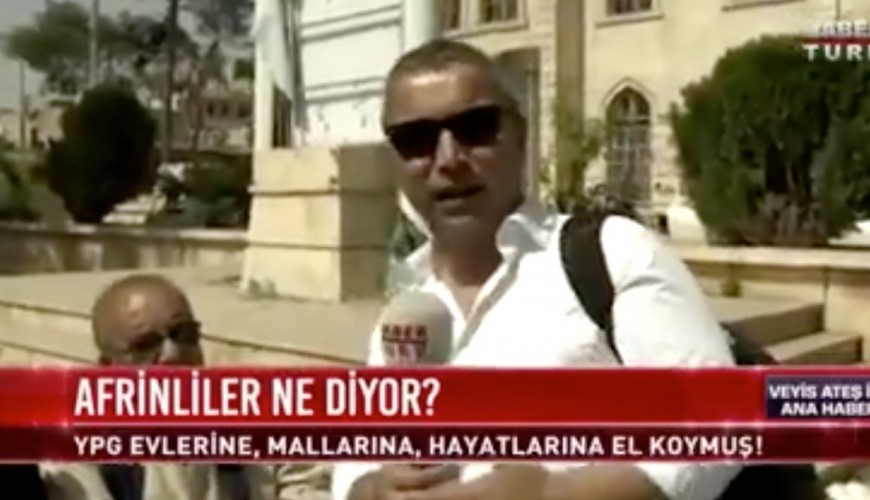 مترجم على قناة تركية يزوّر شهادة رجل في عفرين لتصبح ضد مسلحي "YPG"