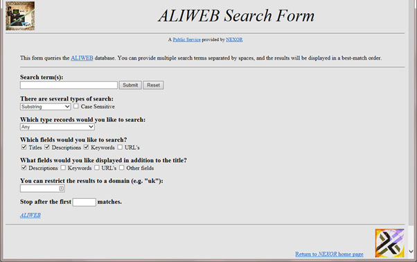 محرك البحث Aliweb أول محرك بحث على شبكة الانترنت