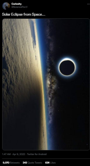 “Solar Eclipse from Space” | Lying in the name of science