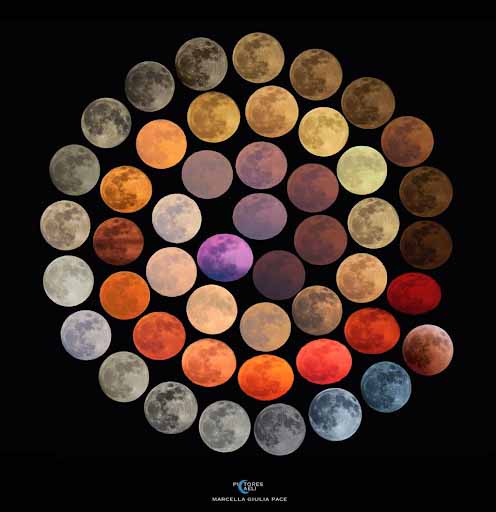 “The apparent colors of the Moon relative to the Earth” | Marcella Giulia Pace